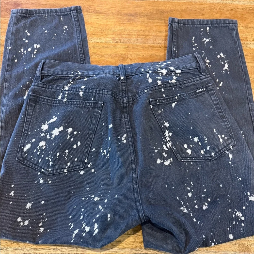 Obey Dark Blue Splatter Straight Jeans